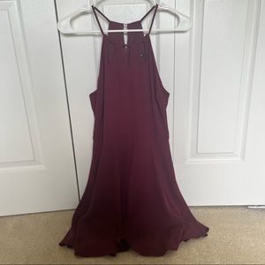 small maroon express mini dress